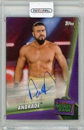 2019 TOPPS WWE Money in the Bank Andrade Autographs Purple #AAD【22/25】
