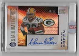 2020 Panini Illusions Football  Ahman Green Stadium Legends Autographs Blue 32/50