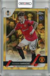 2022-23 Topps Chrome UEFA Club Competitions Alejandro Garnacho Gold Lava #50 RC Manchester United