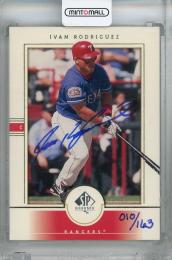 2001 Upperdeck SP Authentic   Ivan Rodriguez Buyback #84 Auto【010/163】 Texas Rangers