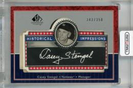 2003 Upperdeck SP Legendary Cuts  Casey Stengel Historical Impressions #CS 【343/350】 New York Yankees