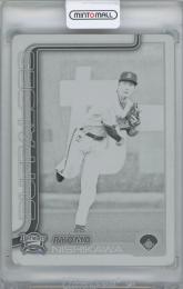 2025 TOPPS NPB #1 / 西川龍馬(オリックス・バファローズ) Printing Plates Black印刷プレート 【1 OF 1】