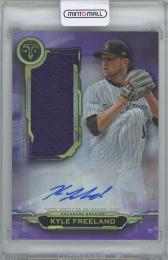 2019 Topps Triple Threads Autograph Jumbo Relics Amethyst / KYLE FREELAND(Colorado Rockies) 【22/75】
