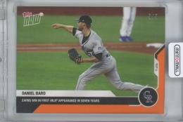 2020 TOPPS Now Orange #13 / DANIEL BARD(Colorado Rockies) 【5/5】