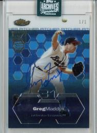 2024 Topps Archive Signature Retired Edition Greg Maddux 2003 Topps Finest【1/1】 Atlanta Braves