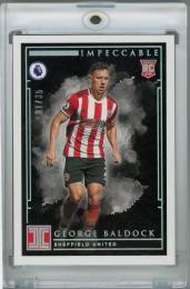2019-20 Panini Impeccable Premier League Sheffield United George Baldock Base Silver(1stナンバー!) 01/35