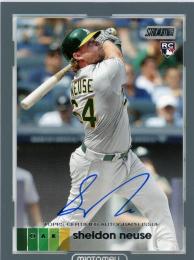 2020 Topps Stadium Club Baseball Oakland Athletics Sheldon Neuse Base Autographs