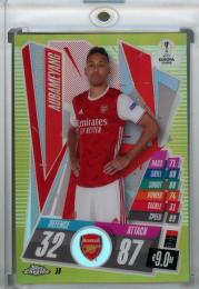 2020-21 Topps Chrome Match Attax UEFA Champions League Europa League Arsenal Pierre-Emerick Aubameyang Base Gold(パラレル版) 004/050