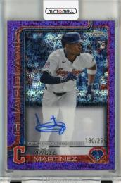 2025 Topps Chrome Angel Martinez Rookie Autographs Purple Speckle Refractors RC #RAAMA【180/299】