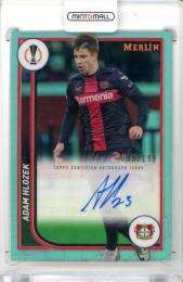 2023-24 Topps Merlin UEFA Club Competitions Adam Hlozek #AU-AZ Autograph Card Aqua Refractor Parallel 【035/199】 Bayer 04 Leverkusen