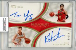 2018-19 Panini Immaculate Collection Basketball  Trae Young/Kevin Huerter autographs card【43/49】 Atlanta Hawks