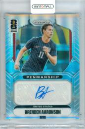 2026 Panini Prizm FIFA World Cup Soccer Brenden Aaronson #P-BA Penmanship Silver Parallel 【05/30】 United States