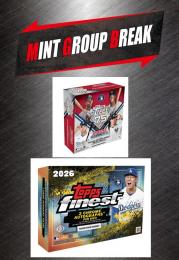 MINT GROUP BREAK グループブレイク MLB 2026 TOPPS FINEST BASEBALL BREAKER DELIGHT 3ボックス + 2026 TOPPS SERIES 1 BASEBALL MEGA BOX 2ボックス MIXER #7 【ランダムチーム式】