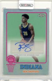 2024-25 Topps Chrome Basketball Ben Sheppard 1973 Topps Autograph Indiana Pacers