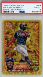 2023 Topps Chrome Michael Harris II Radiating Rookies【PSA8】《Near MINT-MINT》 Atlanta Braves