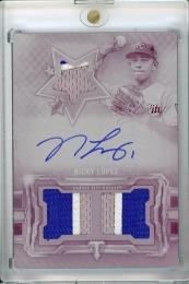 2020 Topps Triple Threads Kansas City Royals Nicky Lopez Base Rookies & Future Phenoms Autographed Relic Printing Plates Magenta パラレル版 (1of1!) 1/1
