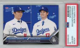 2023 Topps Now Yoshinobu Yamamoto/Shohei Ohtani Offseason #OS26【PSA10】《Gem-MINT》 Los Angeles Dodgers