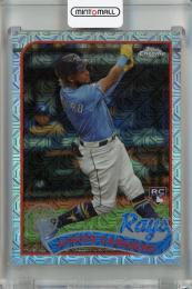 2024 Topps Series 1 Junior Caminero 1989 Topps Baseball Chrome Silver Packs #T89C-34 RC Tampa Bay Rays