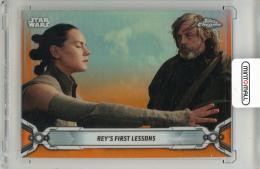 2019 TOPPS Chrome Star Wars Legacy Rey's first Lessons Orange Refractors #185【15/25】