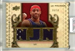 2007-08 Upper Deck UD Premier Vince Carter Remnants Triple Gold #VC【36/50】 New Jersey Nets