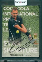2015 EPOCH Coca-Cola International Premier Tennis League Tomas Berdych Star Signature【12/27】