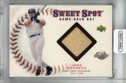 2001 Upper Deck Sweet Spot Jose Canseco Game-Used Bat #BJC New York Yankees