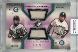 2002 Upper Deck SPx Ichiro/Edgar Martinez Winning Materials 2-Player Base Combos #BIM ※状態難角めくれ有り【133/200】 Seattle Mariners