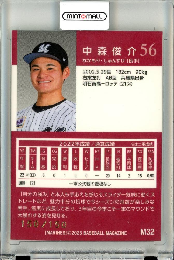 ミントモール / MINT 立川店 / 2023 BBM 千葉ロッテマリーンズ 中森