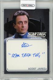 2026 RITTENHOUSE Star Trek Connections Marcelo Tubert as Acost Jeard Episode: Devil's Due Inscription Autographs