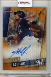 2019 TOPPS finest Jesus Aguilar Auto【05/25】 #FA-JAG Milwaukee Brewers