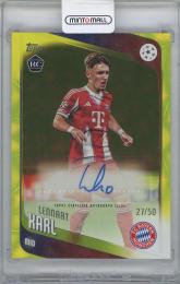 2025-26 TOPPS UEFA Japan Edition Autographs Gold Sunflower Foil / LENNART KARL(FC Bayern München) 【27/50】