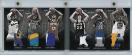 2011 Panini Preferred  John Wall,Quincy Pondexter,Evan Turner,Gordon Hayward,Dominique Jones,Ekpe Udoh Rookie Booklet Patch #6 17/25