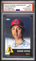 2022 Topps Chrome Platinum Anniversary #CPASO Shohei Ohtani Autographs【PSA MINT 9/AU Authentic】 Los Angeles Angels