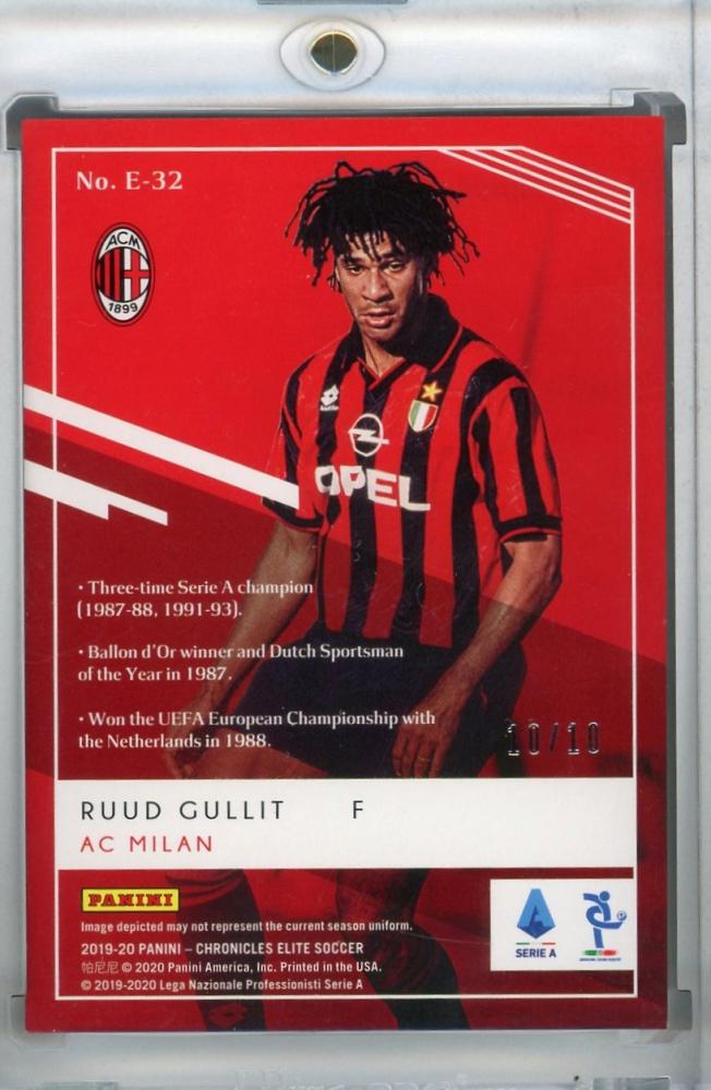 週末限定特価！ サッカー 直筆サインフォト ルート フリット グーリット ルート・フリット Ruud Gullit Panini Flawless Soccer 直筆サイン