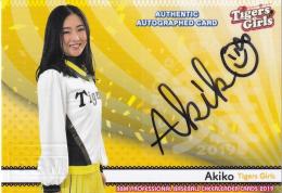 2019BBM チアリーダー「Dancing Heroine-舞-」 Tigers Girls Akiko 直筆サインカード 06/60
