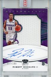 2020-21 PANINI Crown Royale #135 Rookie Silhouettes Autograph Jersey Robert Woodard II Sacramento Kings 【037/199】