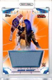 2021 Topps WWE Women's Division Wrestling Sasha Banks #MR-SA Mat Relic Orange Parallel【62/75】