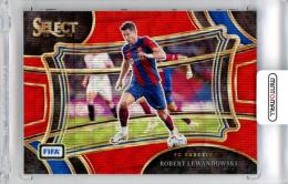 2023-24 Panini Select Fifa Robert Lewandowski #211 Base Card Field Level Wave Red Parallel【053/149】 Fc Barcelona