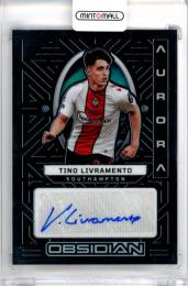 2022-23 Panini Obsidian Tino Livramento #AA-TLO Aurora Autograph Card【195/199】 Sounthampton