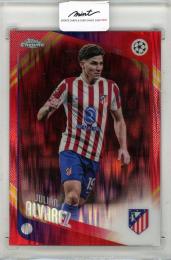 2025-26 Topps Chrome UEFA Club Competitions  Hongbao Box Julian Alvarez RED GOLD