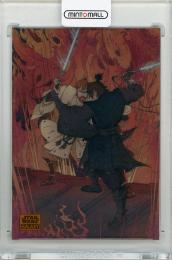2025 TOPPS Chrome Star Wars Galaxy A Heated Confrontation Duel on Mustafar Orange Refractors #DOM8【19/25】