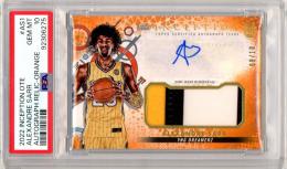 2022-23 Topps Inception Overtime Elite Alexandre Sarr #IARC-AS1 Inception Autographed Relic Orange【08/10】【PSA10】
