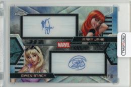 2026 TOPPS Chrome Marvel Comics Gwen Stacy / Mary Jane Marvel Facsimile Dual Autographs Black Wave Refractors #MFDMG【08/10】