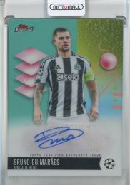 2025-26 Finest UEFA Club Competitions Bruno Guimaraes Autographs Aqua Refractors #BABG 【128/199】 Newcastle United