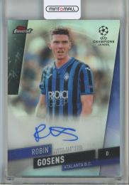 2020 Topps Finest UEFA Champions League Robin Gosens Autographs Green Refractors #FA-RG Atalanta
