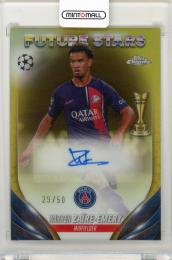 2023-24 Topps Chrome UEFA Club Competitions Warren Zaire-Emery Future Stars Autograph【29/50】 Paris saint Germain
