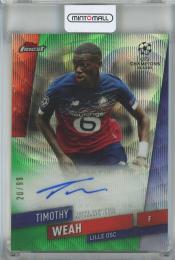 2020 Topps Finest UEFA Champions League Timothy Weah Autographs #FA-TWE【20/99】 LILLE OSC