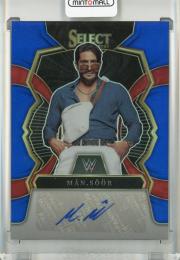 2023 Panini Select WWE  Man Soor Blue Prizms Autograph 7/49