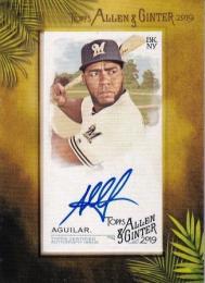 2019 Topps Allen & Ginter Milwaukee Brewers Jesus Aguilar Baseball Framed Mini Autographs