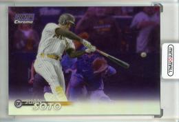 2023 Stadium Club Juan Soto Chrome Inserts Purple Refractor【30/75】 San Diego Padres